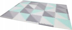 Matadi Penové puzzle sivo-zelené Trojuholníky s okrajmi