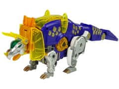 Lean-toys Dinobots 2v1 dinosaur Shotgun Purple Triceratops Shield