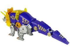 Lean-toys Dinobots 2v1 dinosaur Shotgun Purple Triceratops Shield