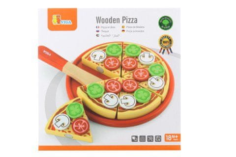New Classic Toys Drevená pizza - krájanie