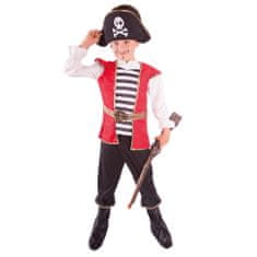Rappa Detský kostým piráta s klobúkom (M)