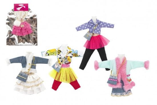Šaty / Oblečenie krátke na bábiky mix druhov v sáčku 22x30cm