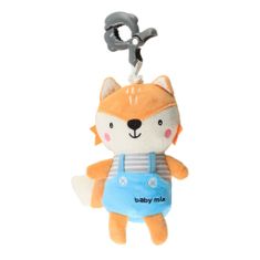 Cerda Detská plyšová hračka so strojčekom na hračky a klipom Fox