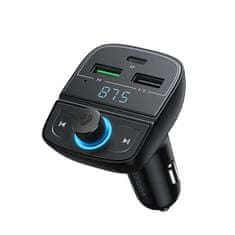 shumee FM MP3 transmitter Bluetooth 5.0 autonabíjačka 3x USB TF microSD čierna