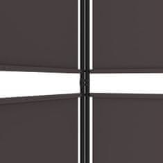Vidaxl 4-panelový paraván hnedý 200x220 cm látkový