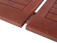 Beliani Záhradný rozkladací stôl z akáciového dreva 160/220 x 90 cm tmavé drevo TOSCANA
