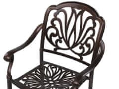 Beliani Sada 4 hnedých záhradných stoličiek ANCONA