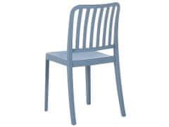 Beliani Sada 4 záhradných stoličiek modrá SERSALE