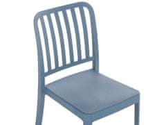 Beliani Sada 2 záhradných stoličiek modrá SERSALE