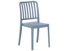 Beliani Sada 4 záhradných stoličiek modrá SERSALE