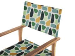 Beliani Sada 2 záhradných stoličiek zo svetlého akáciového dreva škvrnitý vzor CINE
