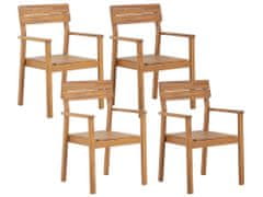 Beliani Sada 2 drevených stoličiek z akáciového dreva FORNELLI