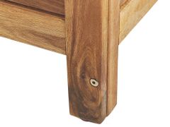 Beliani Úložný box akáciové drevo 130 x 48 cm svetlohnedý RIVIERA