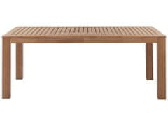 Beliani Záhradný stôl z eukalyptového dreva 190 x 105 cm svetlé drevo MONSANO