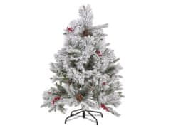 Beliani Zasnežený vianočný stromček 120 cm biely MASALA