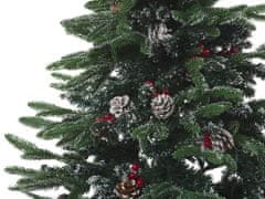 Beliani Zasnežený umelý vianočný stromček 120 cm zelený DENALI