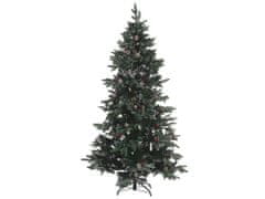 Beliani Zasnežený umelý vianočný stromček 210 cm zelený DENALI