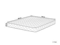 Beliani Obojstranný pružinový matrac stredne tvrdý/tvrdý 160 x 200 cm DUO