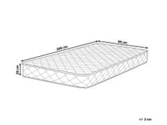 Beliani Obojstranný pružinový matrac stredne tvrdý/tvrdý 90 x 200 cm DUO
