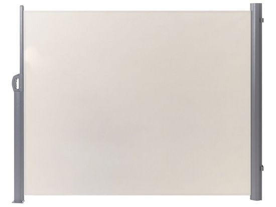 Beliani Záhradná bočná markíza zaťahovacia 160 x 300 cm béžová DORIO
