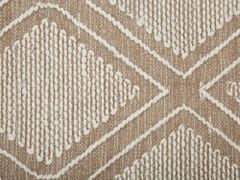 Beliani Bavlnený koberec 140 x 200 cm béžová/biela KACEM
