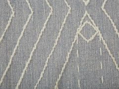 Beliani Bavlnený koberec 140 x 200 cm sivá/biela KHENIFRA
