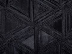 Beliani Koberec z hovädzej kože 140 x 200 cm čierny KASAR
