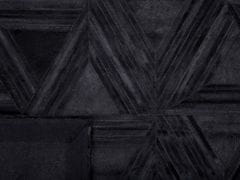 Beliani Koberec z hovädzej kože 160 x 230 cm čierny KASAR