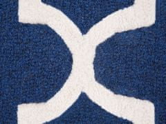 Beliani Bavlnený koberec 140 x 200 cm modrý SILVAN