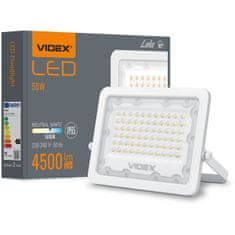 VIDEX Reflektor LED svetlomet 50W 4500lm 5000K IP65 biely LUCA