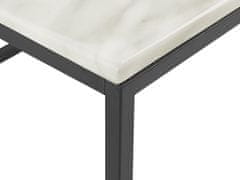 Beliani Konferenčný stolík s mramorovým vzhľadom béžová/čierna DELANO