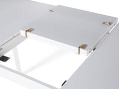 Beliani Rozkladací jedálenský stôl 150/195 x 90 cm biely SANFORD