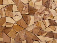 Beliani Drevený stolík svetlé drevo THORSBY