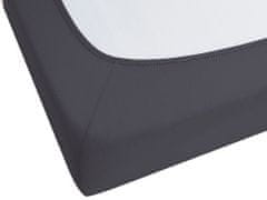 Beliani Bavlnená posteľná plachta 200 x 200 cm čierna HOFUF