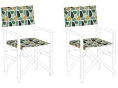 Beliani Sada 2 poťahov s farebným vzorom na záhradnú stoličku CINE