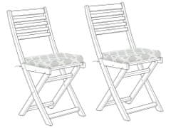 Beliani Set 2 vankúšov na záhradné stoličky mäta 29 x 38 x 5 cm FIJI