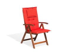 Beliani Terracotta svetlá poduška na stoličkui TOSCANA