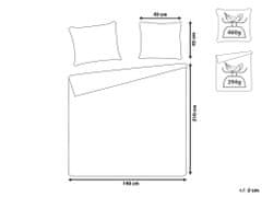 Beliani Súprava posteľnej prikrývky a vankúšov 140 x 210 cm sivá ALAMUT
