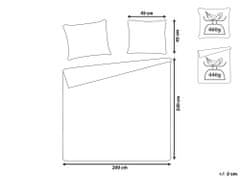 Beliani Súprava posteľnej prikrývky a vankúšov 200 x 220 cm hnedá RAYEN
