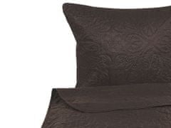 Beliani Súprava posteľnej prikrývky a vankúšov 160 x 220 cm hnedá RAYEN