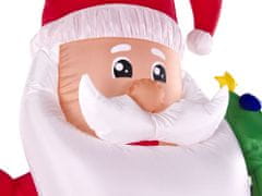 Beliani Vianočný nafukovací LED Santa Claus 225 cm červený IVALO