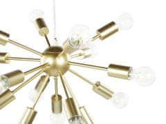 Beliani Závesná lampa z ľahkého kovu 15 svetiel zlatá BALAGAS