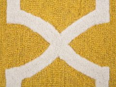 Beliani Bavlnený koberec 140 x 200 cm žltý SILVAN