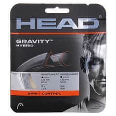Head Gravity hybridný tenisový výplet 12 m strieborná-biela Priemer: 1,25/1,20