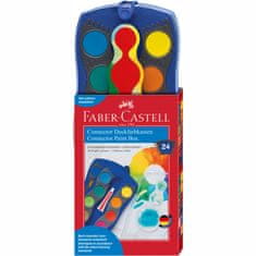 Faber-Castell Vodové farby stavebnicové modré 24 farebné