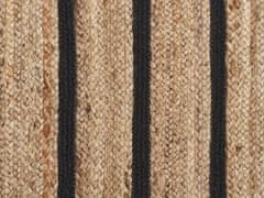 Beliani Jutový koberec 140 x 200 cm béžová/čierna KARADONA