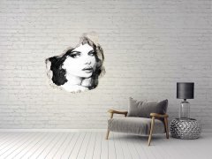 Wallmuralia.sk 3D diera na stenu Portrét ženy 100x100 cm