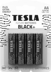 Tesla Batteries AA BLACK+ alkalické tužkové batérie, 4ks