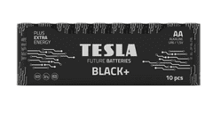 Tesla Batteries AA BLACK+ alkalické tužkové batérie, 10ks