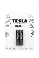 Tesla Batteries AAA BLACK+ alkalické mikrotužkové batérie, 2ks